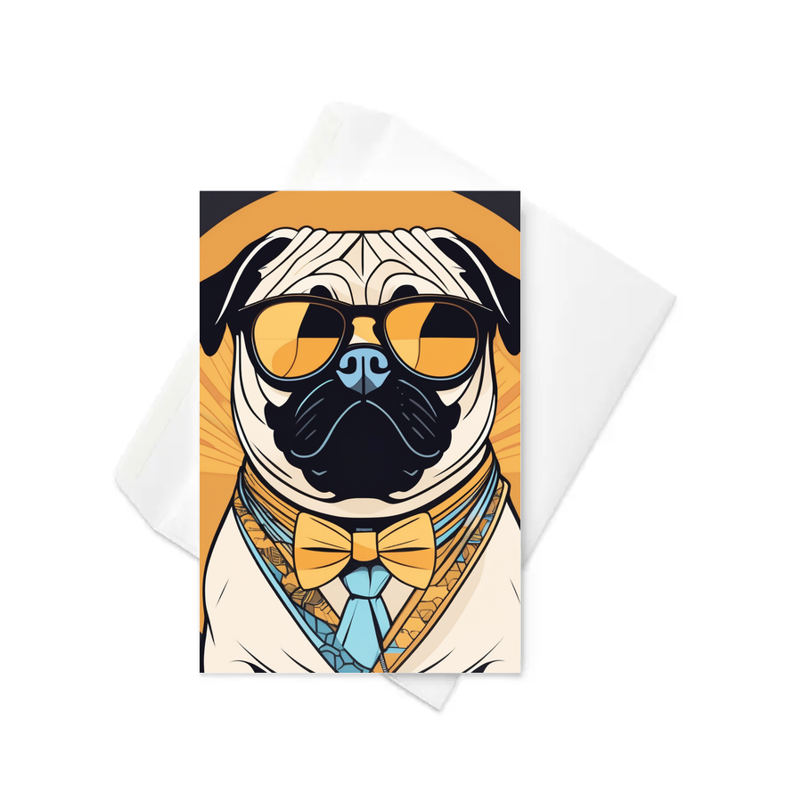 PugMug Custom Pug Greeting Card