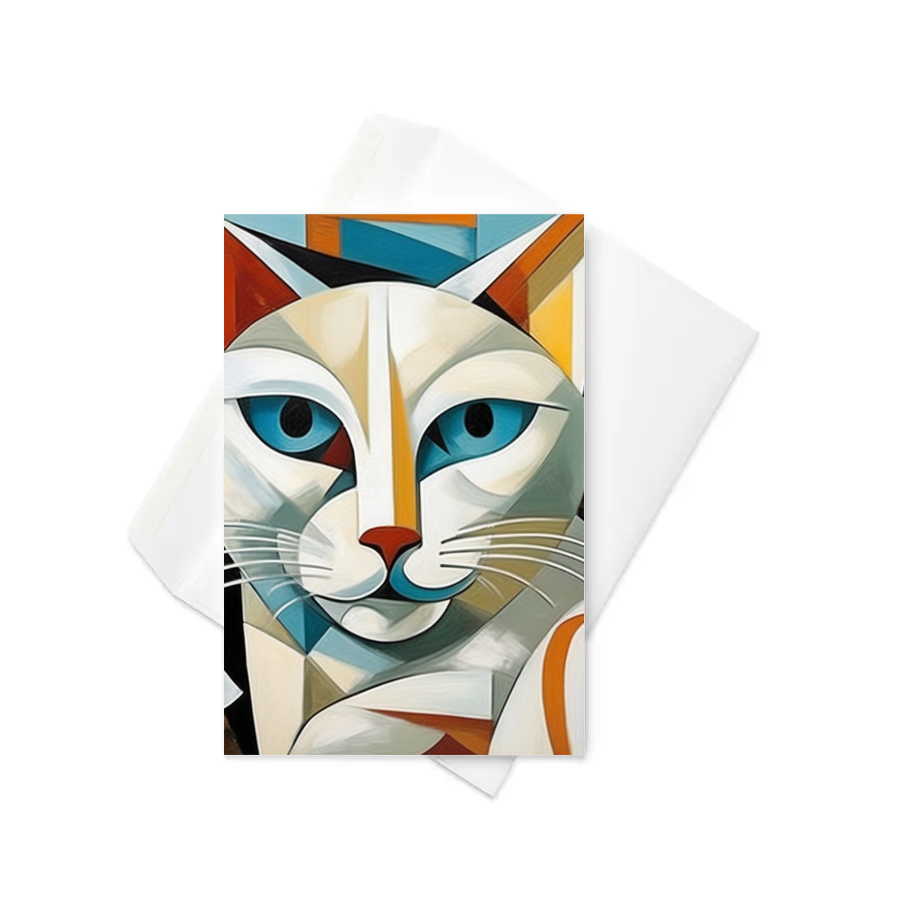 PugMug Custom White Companion Cat Greeting Card