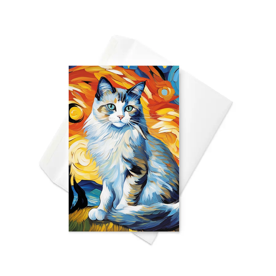PugMug Custom Tabby Ragdoll Cat Greeting Card