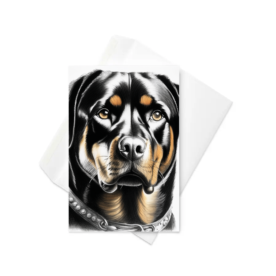PugMug Custom Rottweiler Greeting Card