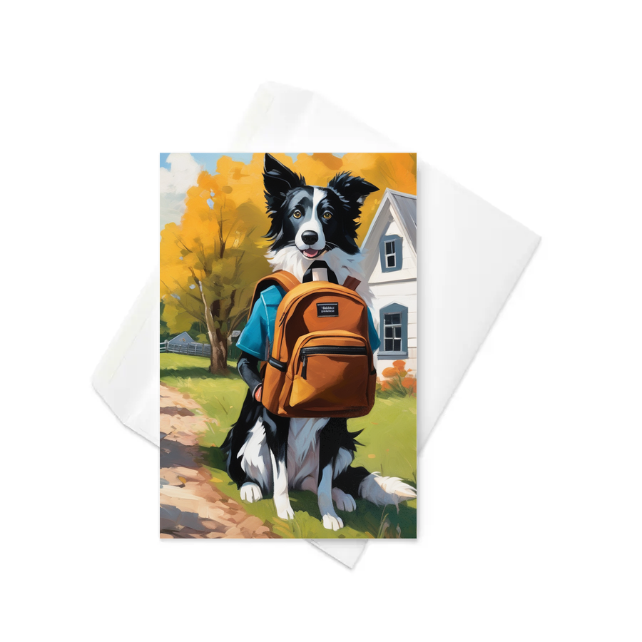 PugMug Custom Border Collie Greeting Card