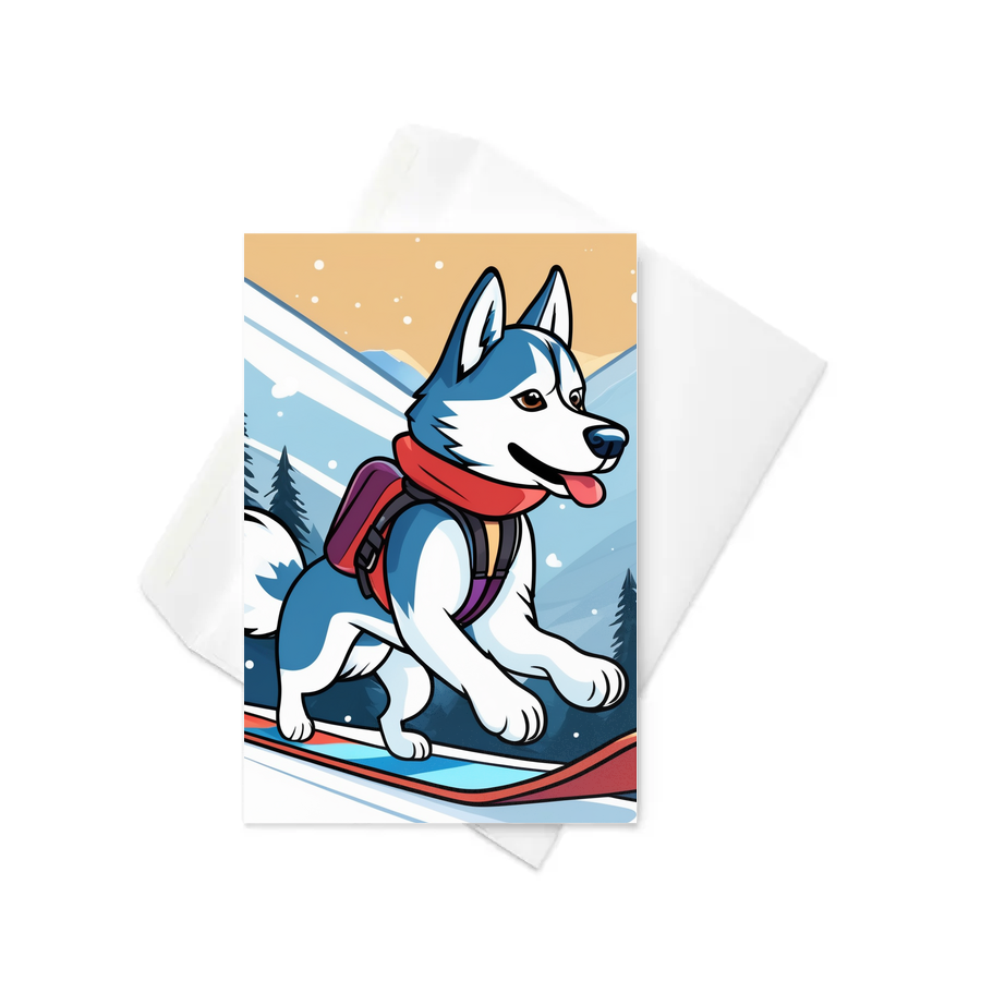 PugMug Custom Siberian Husky Greeting Card