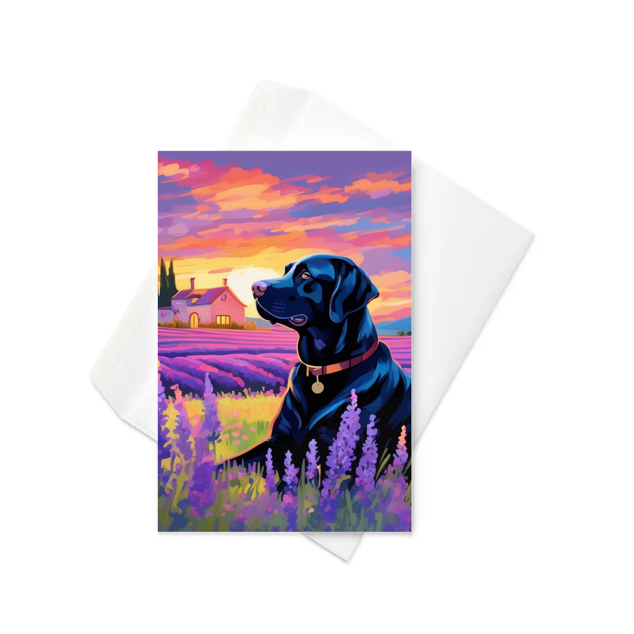 PugMug Custom Black Labrador Retriever Greeting Card