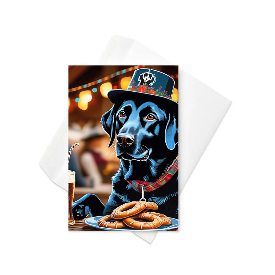 PugMug Custom Black Labrador Retriever Greeting Card