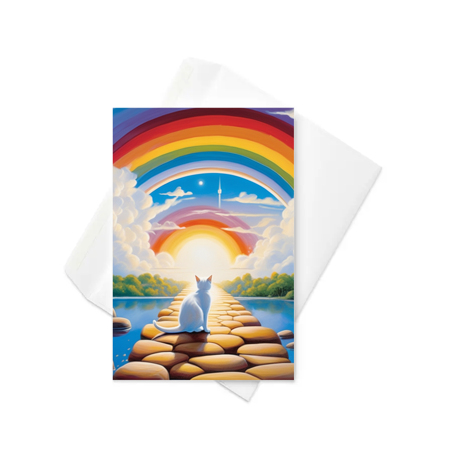 PugMug Custom White Companion Cat Greeting Card