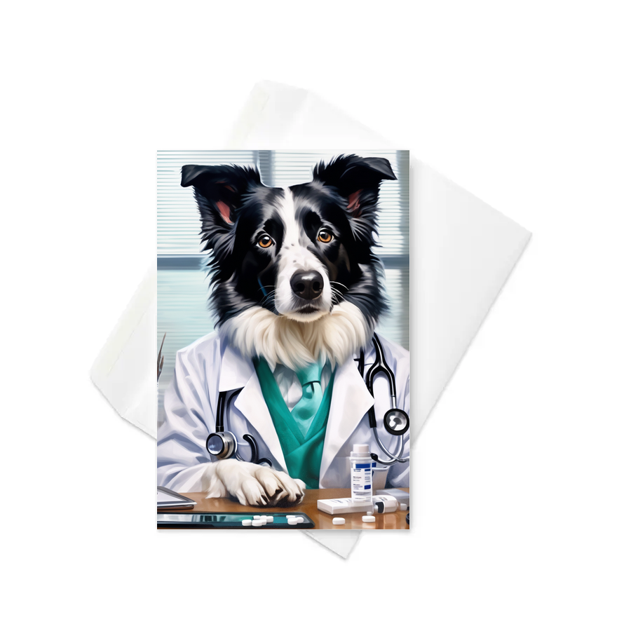PugMug Custom Border Collie Greeting Card