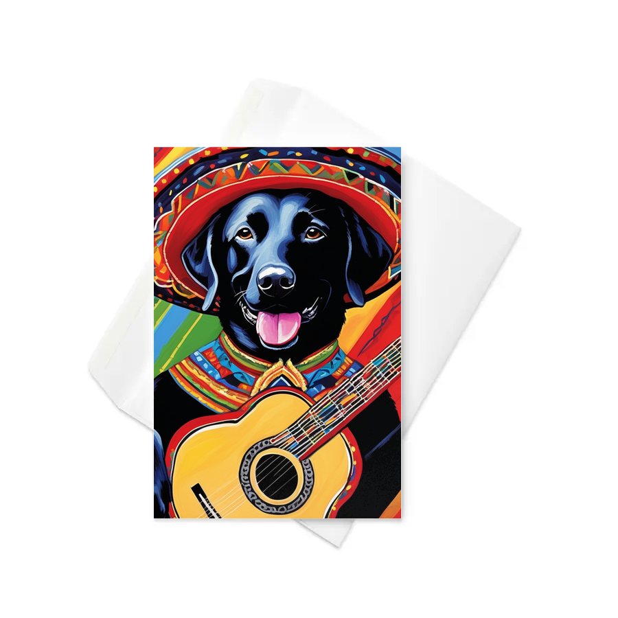 PugMug Custom Black Labrador Retriever Greeting Card