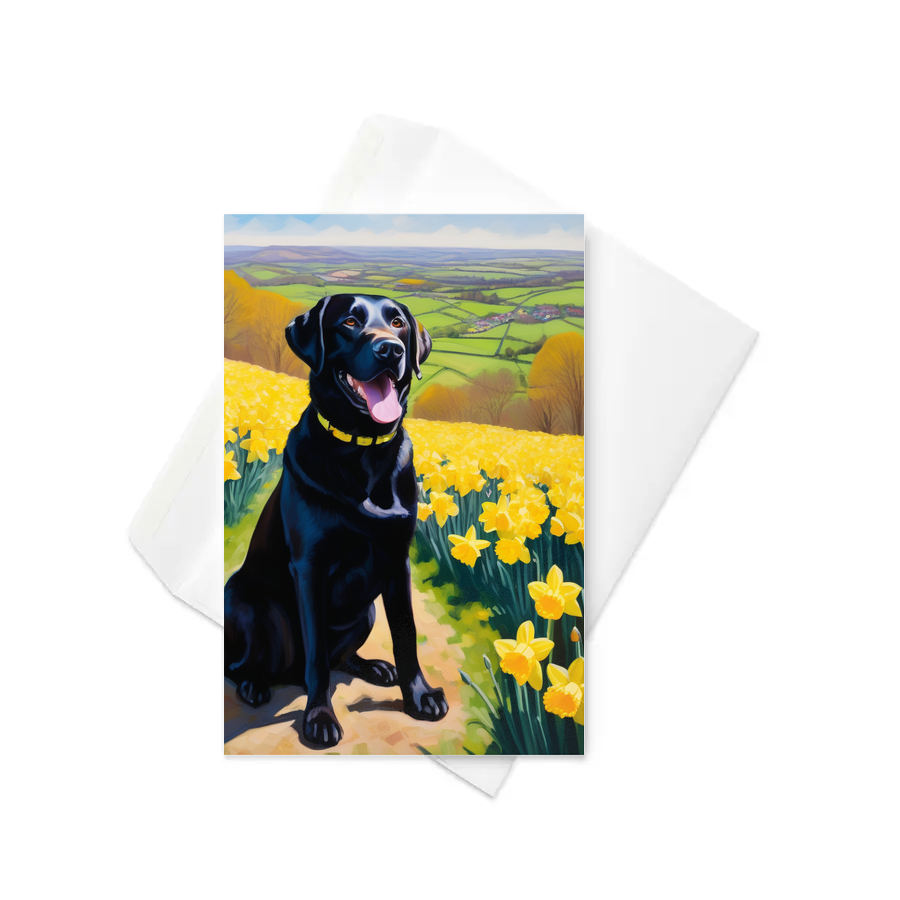 PugMug Custom Black Labrador Retriever Greeting Card