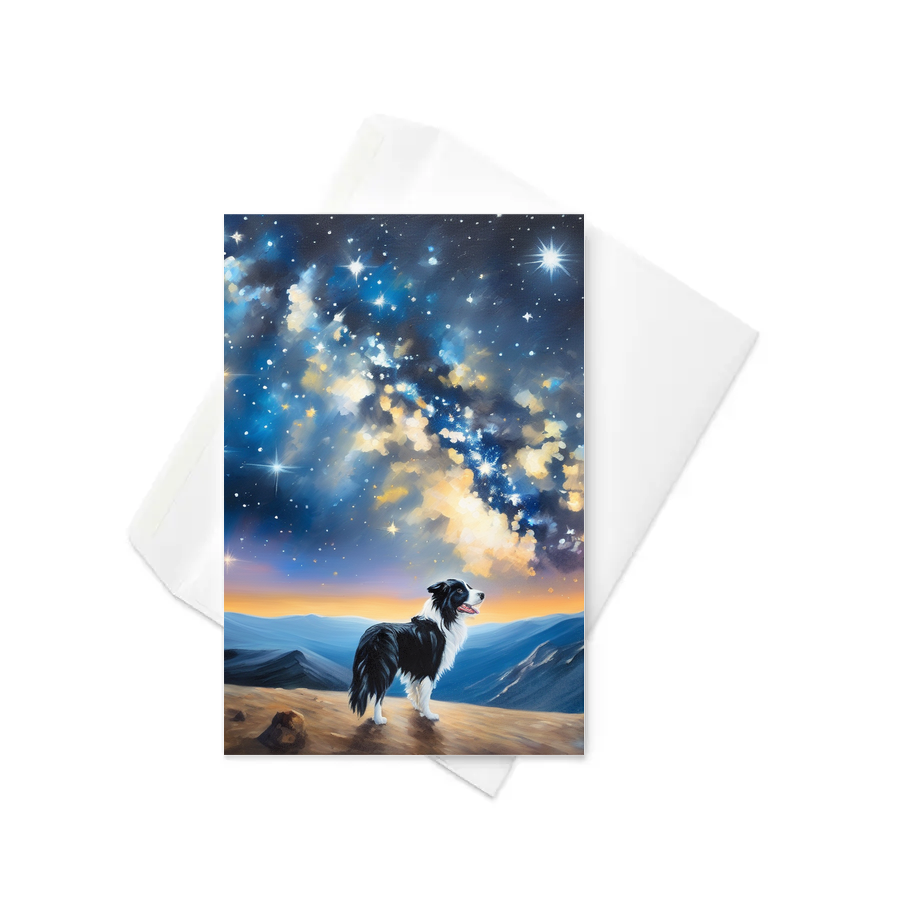 PugMug Custom Border Collie Greeting Card