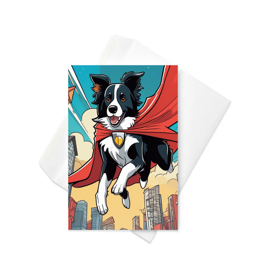 PugMug Custom Border Collie Greeting Card
