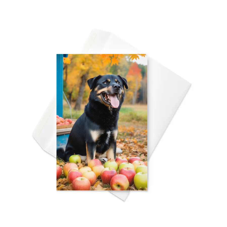 PugMug Custom Blue Greeting Card