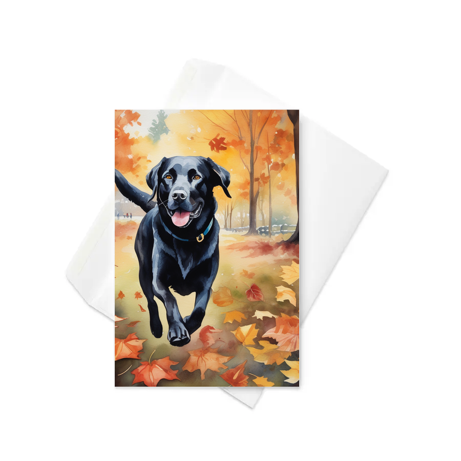 PugMug Custom Black Labrador Retriever Greeting Card