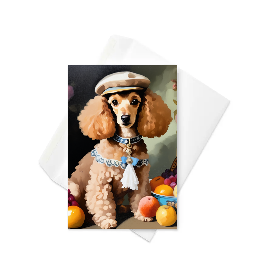 PugMug Custom Tan Poodle Greeting Card