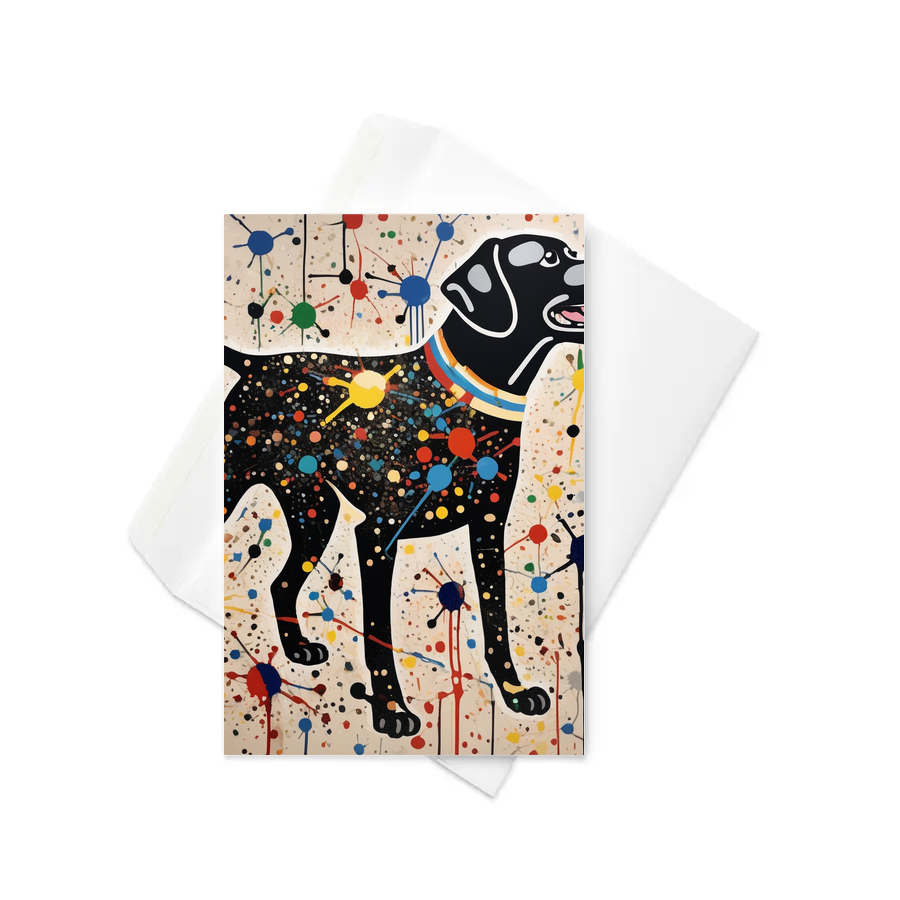 PugMug Custom Black Labrador Retriever Greeting Card