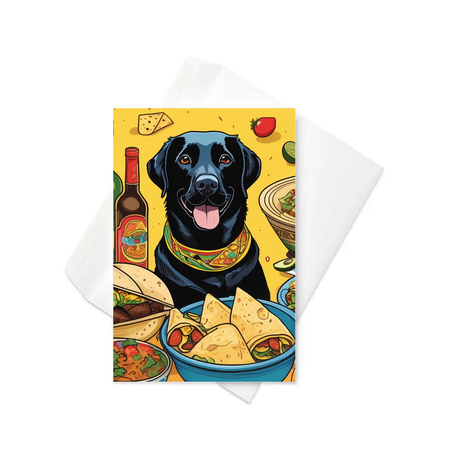 PugMug Custom Black Labrador Retriever Greeting Card