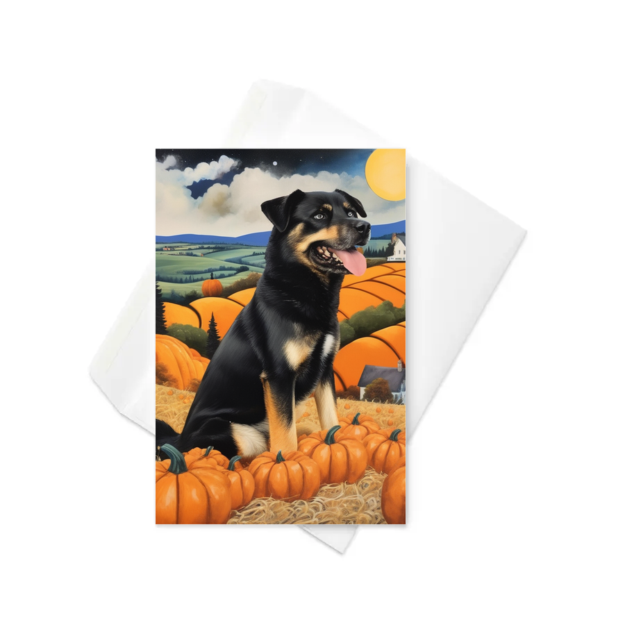 PugMug Custom Blue Greeting Card