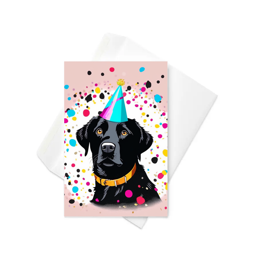 PugMug Custom Black Labrador Retriever Greeting Card