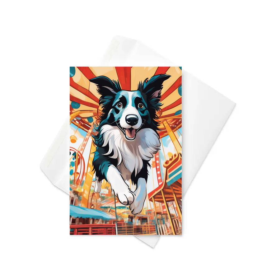 PugMug Custom Border Collie Greeting Card