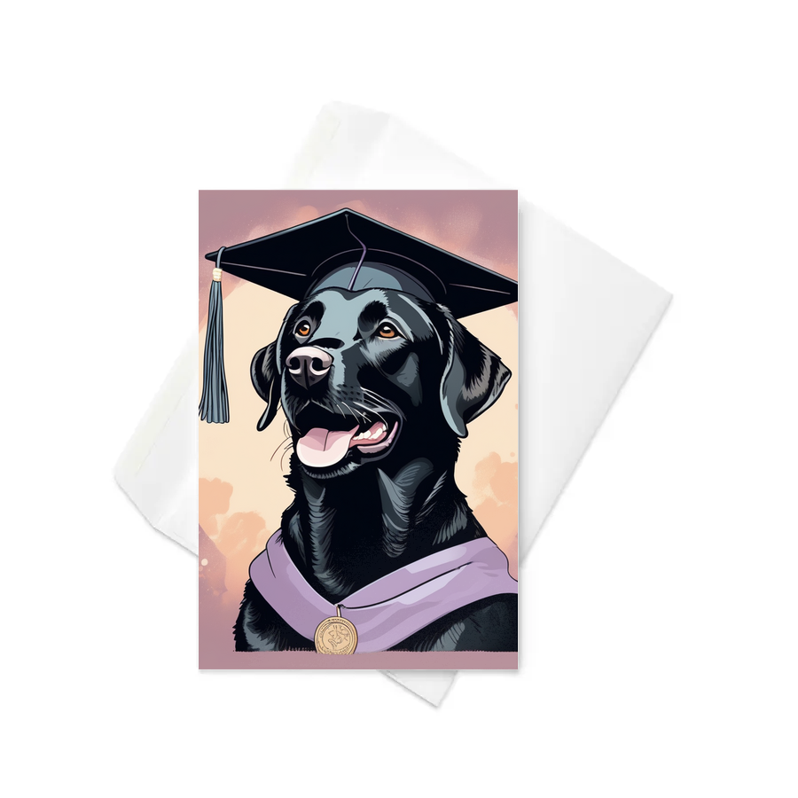 PugMug Custom Black Labrador Retriever Greeting Card