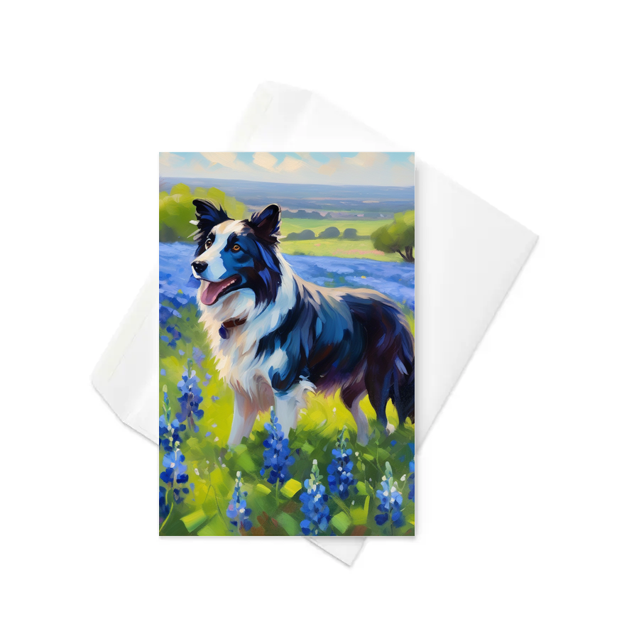 PugMug Custom Border Collie Greeting Card