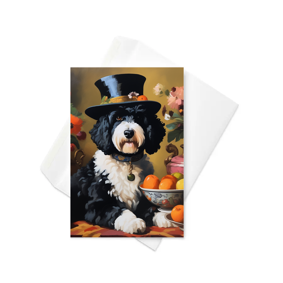 PugMug Custom Portuguese Water Dog Greeting Card