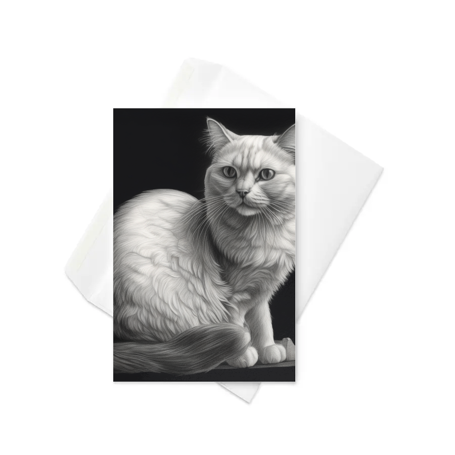 PugMug Custom White Companion Cat Greeting Card