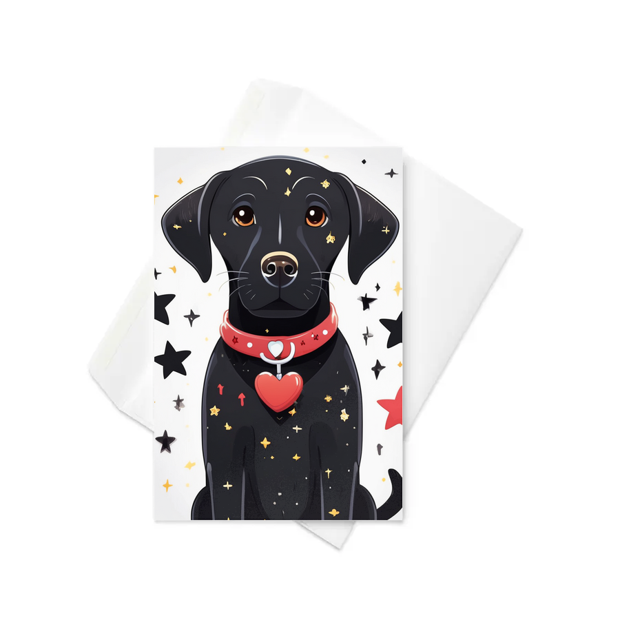 PugMug Custom Black Labrador Retriever Greeting Card