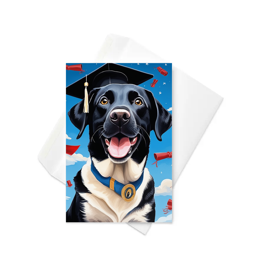 PugMug Custom Black Labrador Retriever Greeting Card