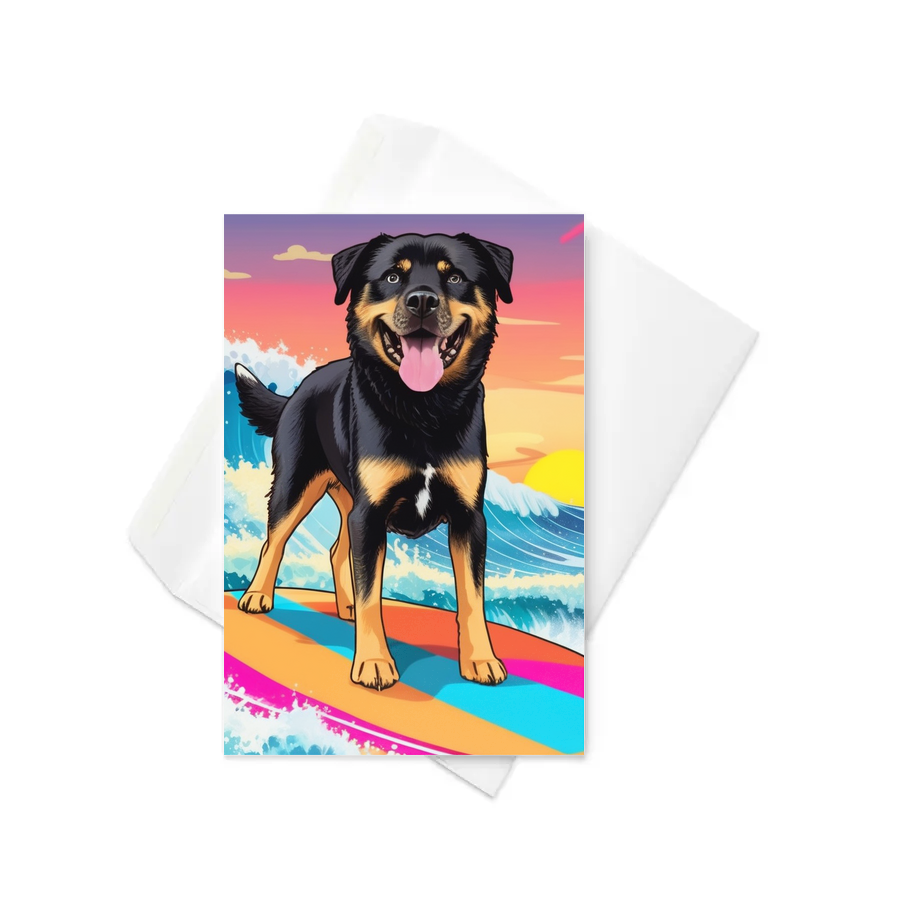 PugMug Custom Blue Greeting Card