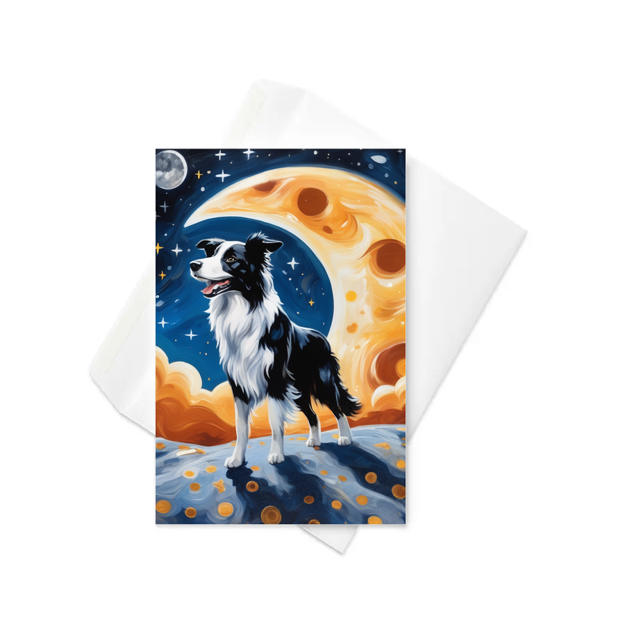 PugMug Custom Border Collie Greeting Card