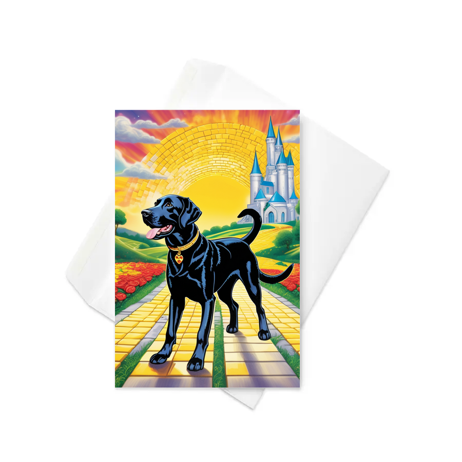 PugMug Custom Black Labrador Retriever Greeting Card