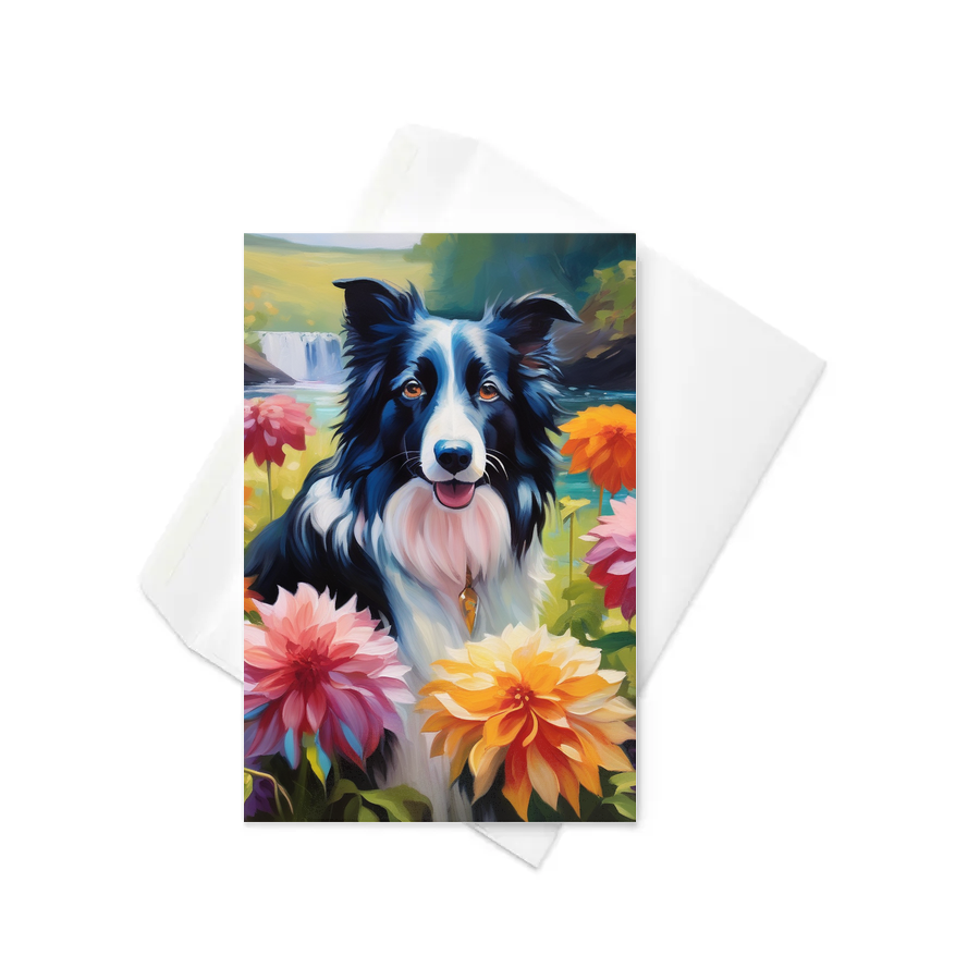 PugMug Custom Border Collie Greeting Card