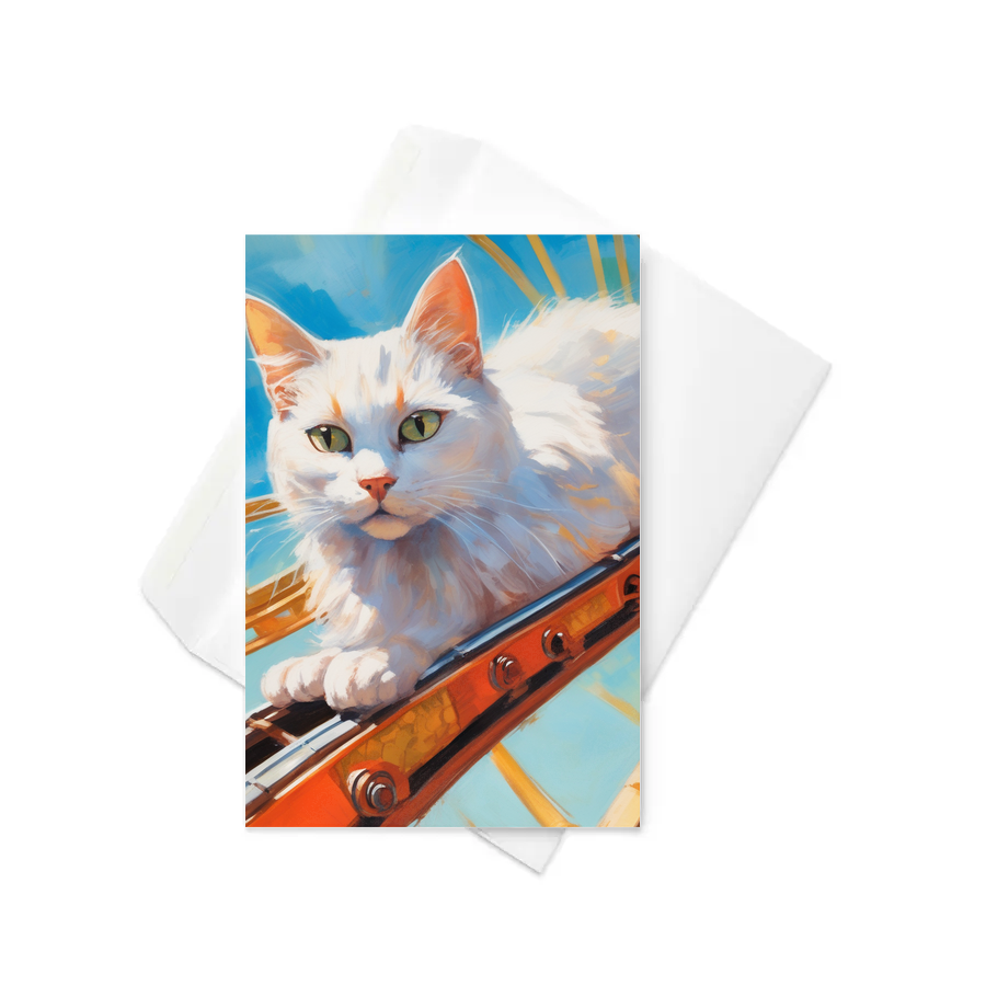 PugMug Custom White Companion Cat Greeting Card