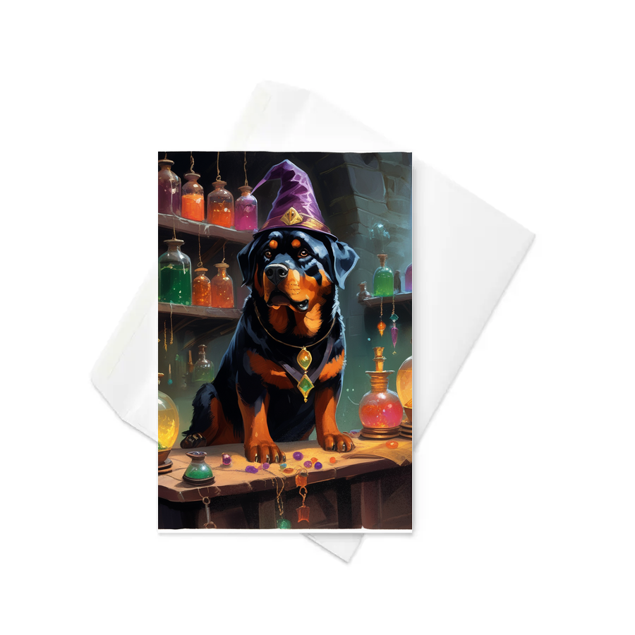 PugMug Custom Rottweiler Greeting Card