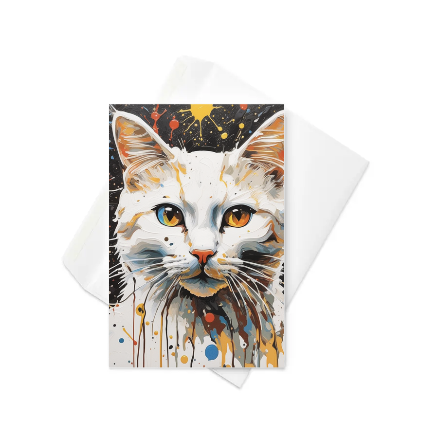 PugMug Custom White Companion Cat Greeting Card