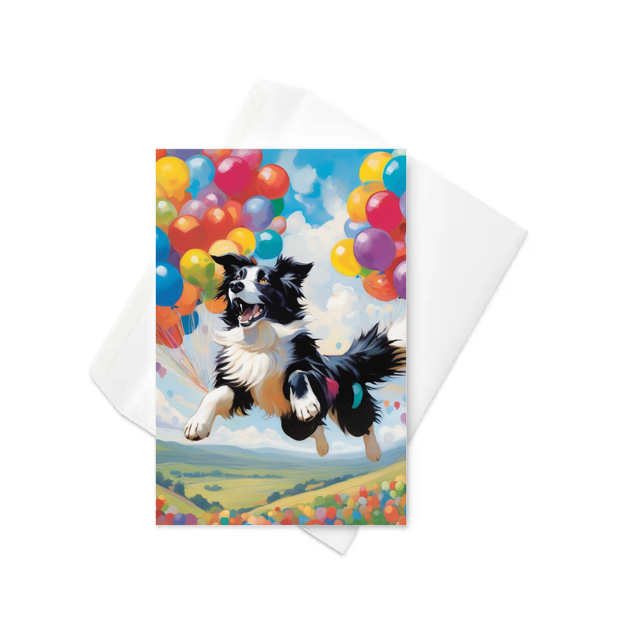 PugMug Custom Border Collie Greeting Card