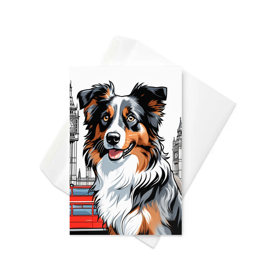 PugMug Custom Australian Shepherd Dog Greeting Card