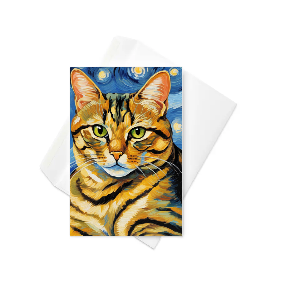 PugMug Custom Tabby Exotic Cat Greeting Card