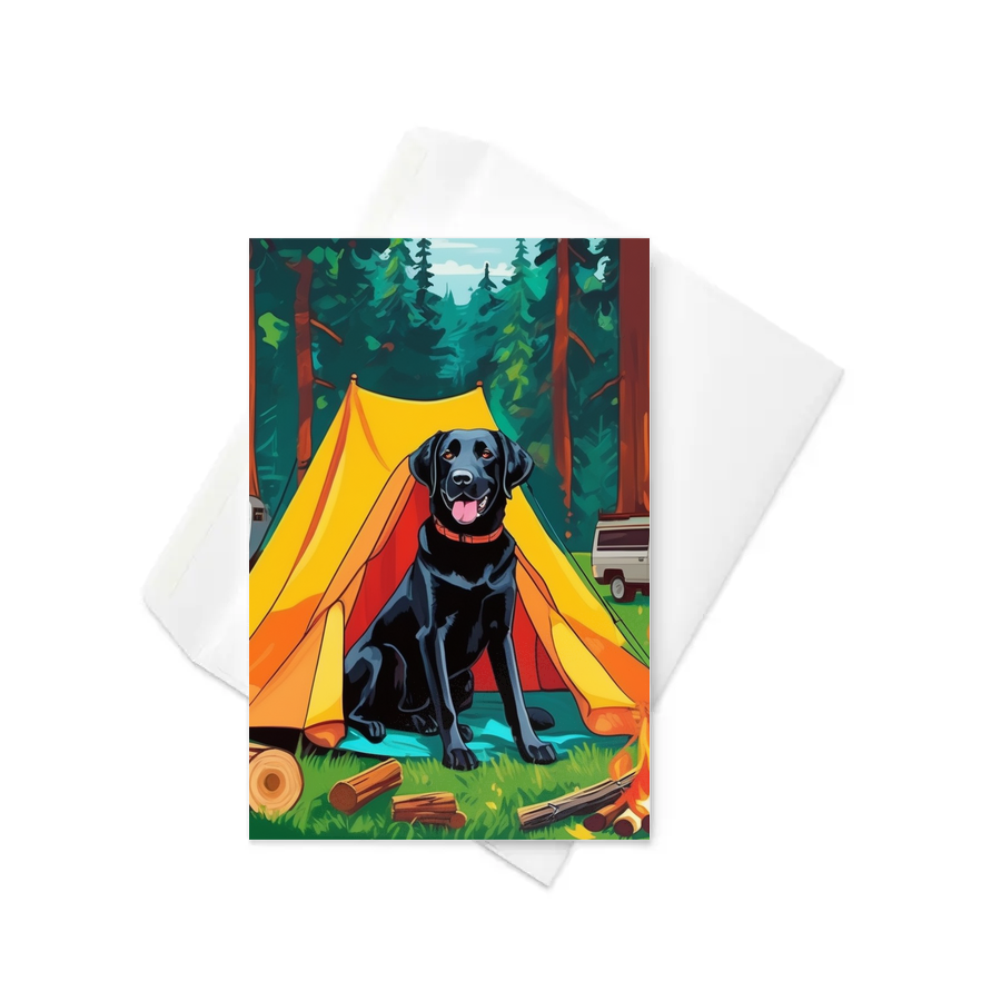 PugMug Custom Black Labrador Retriever Greeting Card