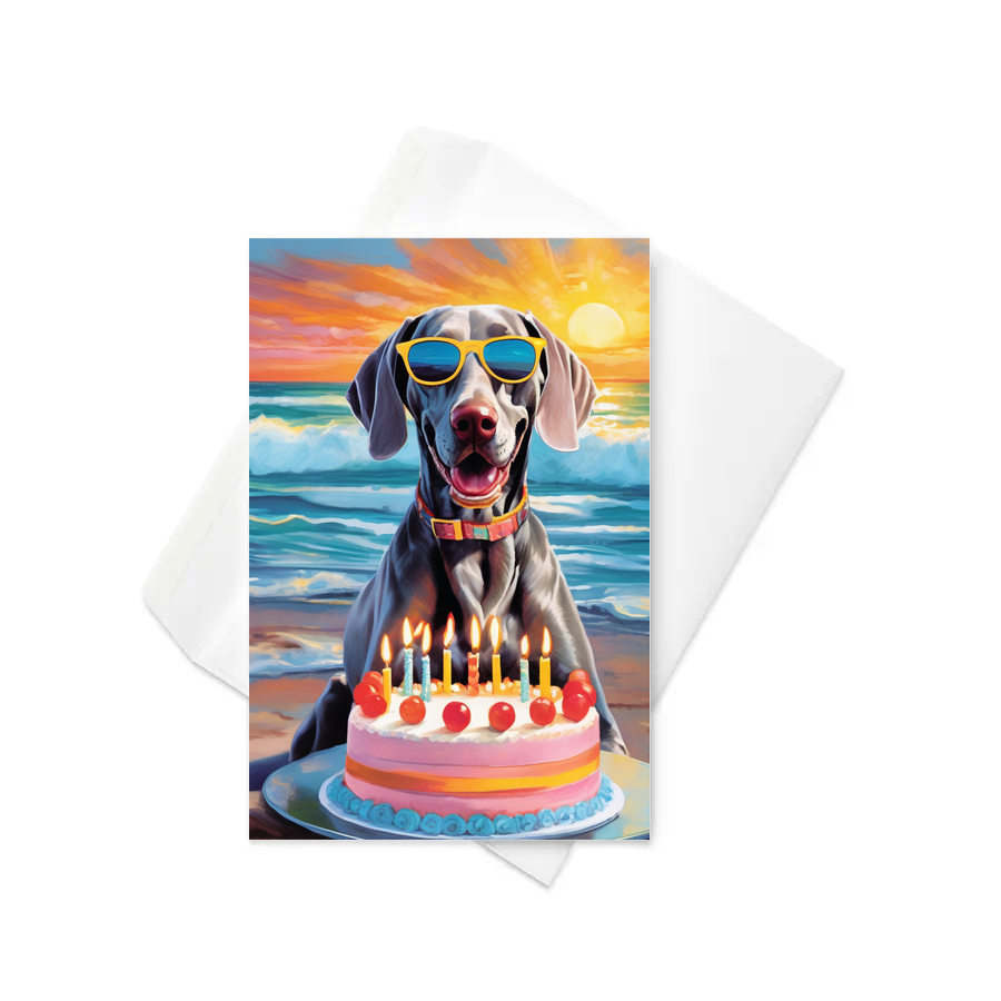 PugMug Custom Weimaraner Greeting Card