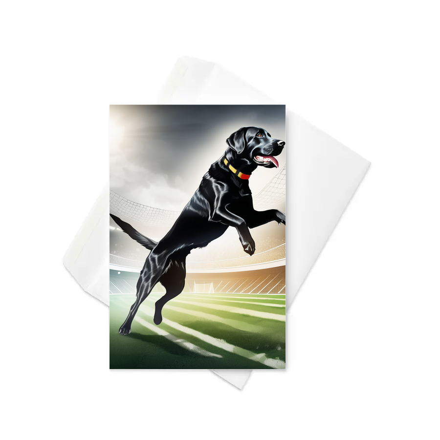 PugMug Custom Black Labrador Retriever Greeting Card