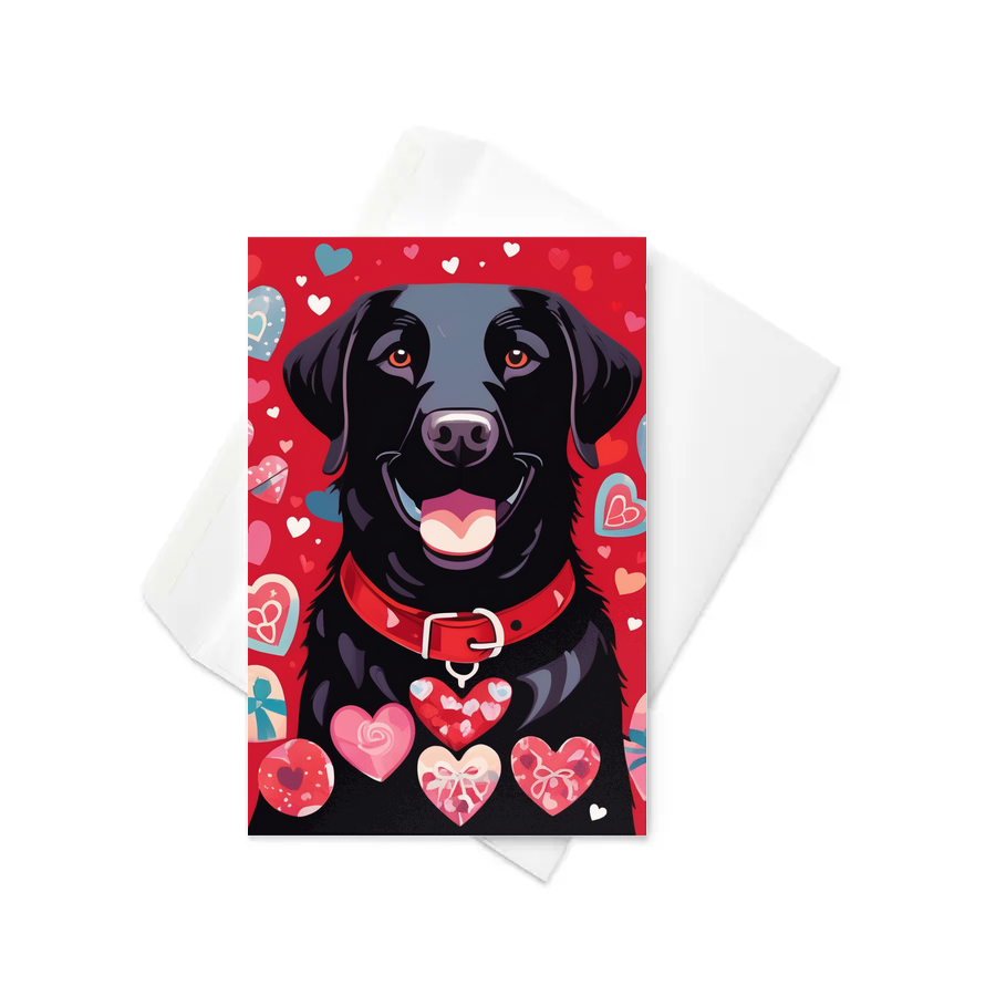 PugMug Custom Black Labrador Retriever Greeting Card