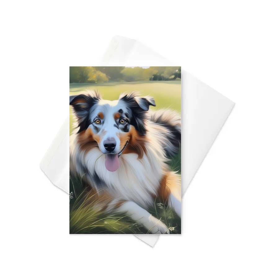 PugMug Custom Australian Shepherd Dog Greeting Card