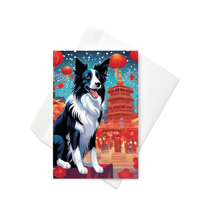 PugMug Custom Border Collie Greeting Card
