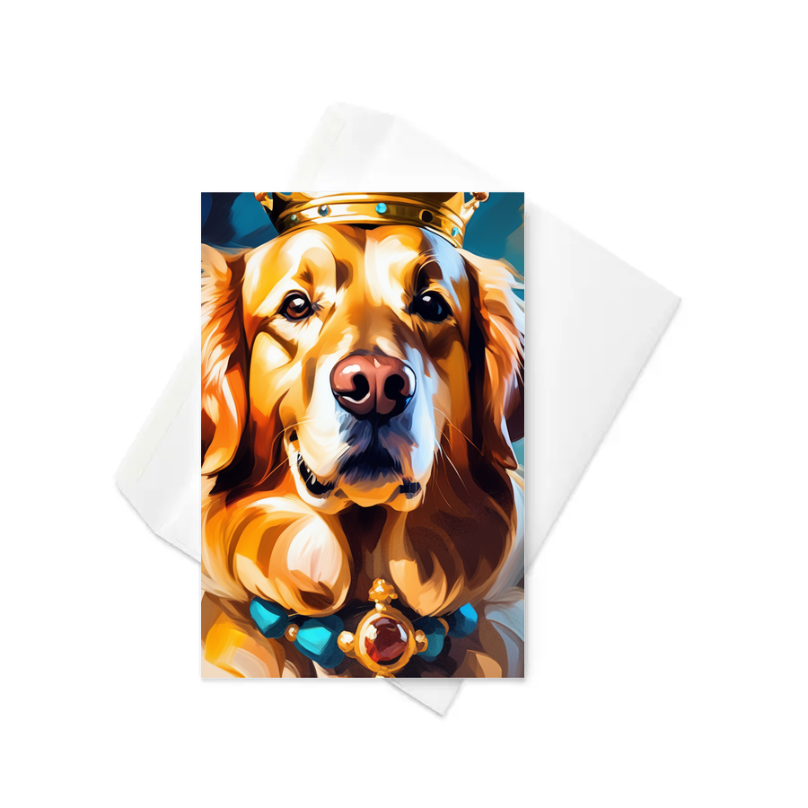 PugMug Custom Golden Retriever Greeting Card