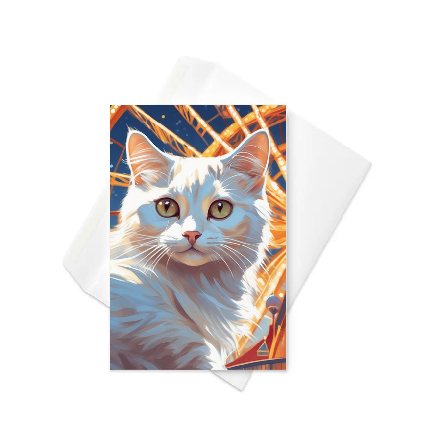 PugMug Custom White Companion Cat Greeting Card