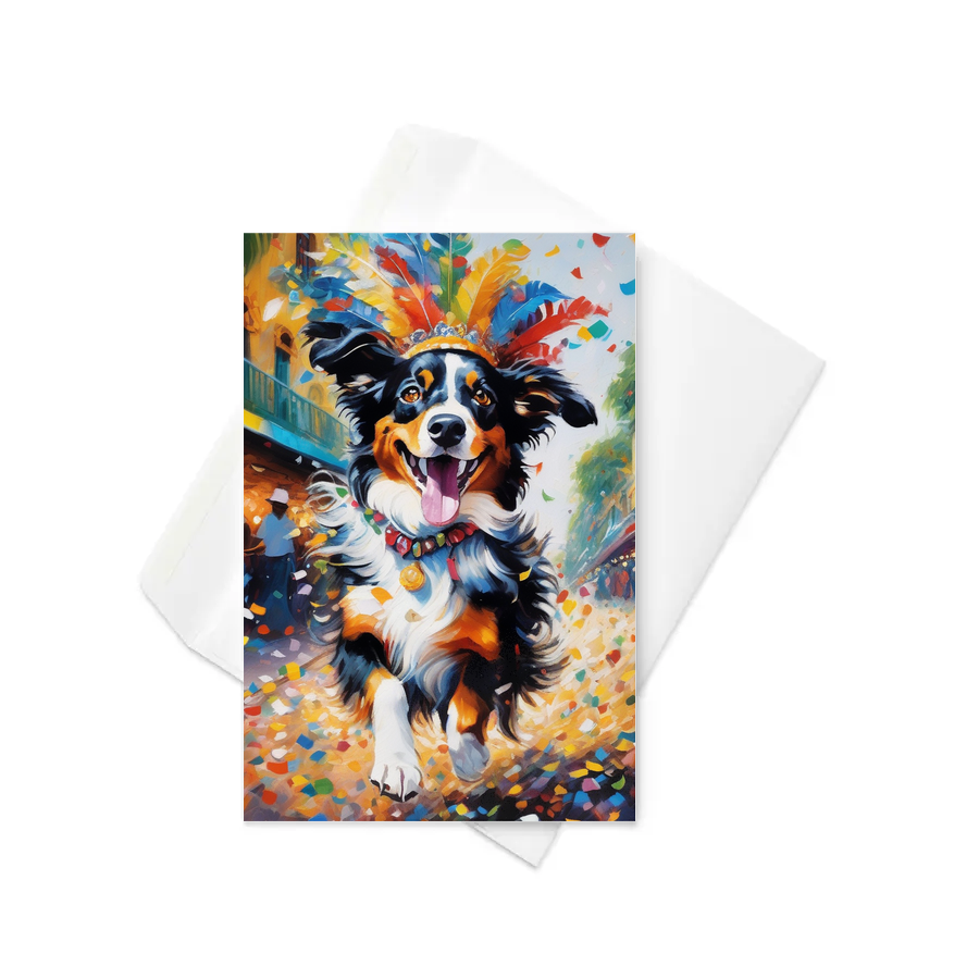 PugMug Custom Miniature American Shepherd Greeting Card