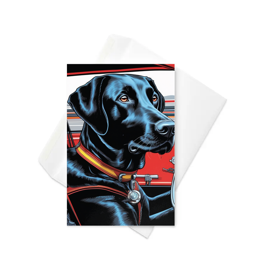PugMug Custom Black Labrador Retriever Greeting Card