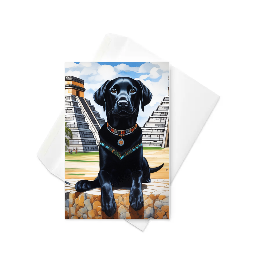 PugMug Custom Black Labrador Retriever Greeting Card