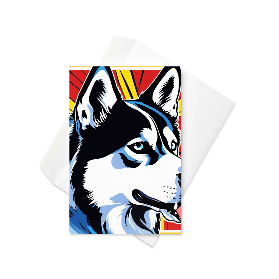 PugMug Custom Siberian Husky Greeting Card